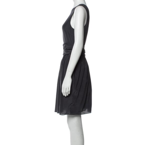 Phillip Lim Silk Dress Size 6 Slate Gray Sleeveless Ruched Cocktail Minimalist - Picture 6 of 13